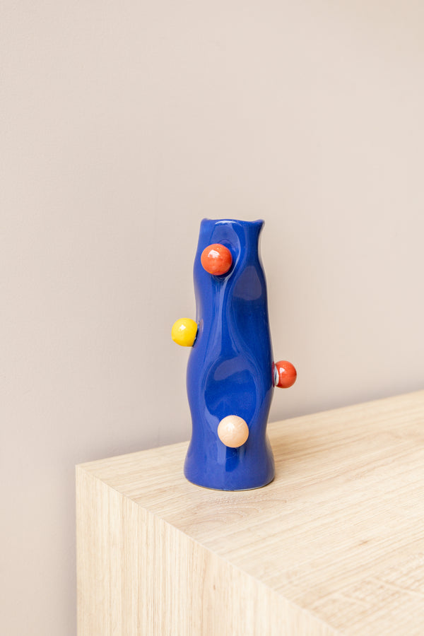 VASO DOTS CERÂMICA AZUL P Cactos da Maricota