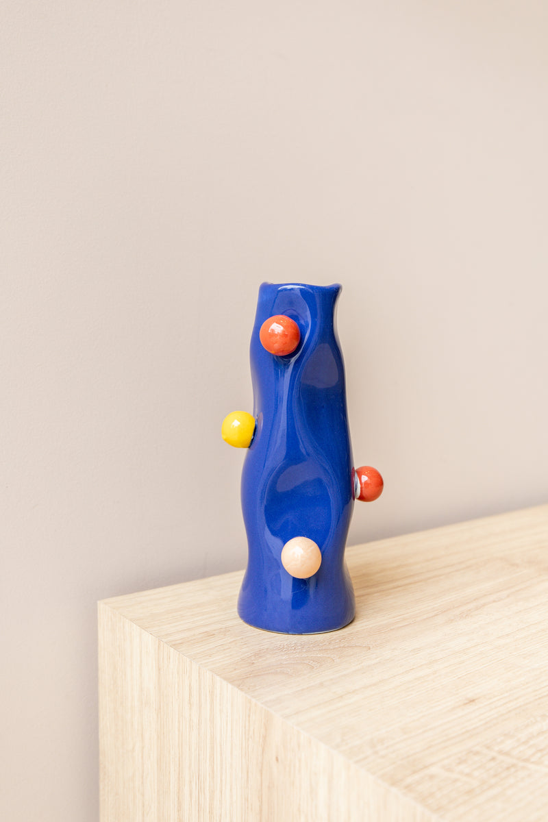 VASO DOTS CERÂMICA AZUL P Cactos da Maricota