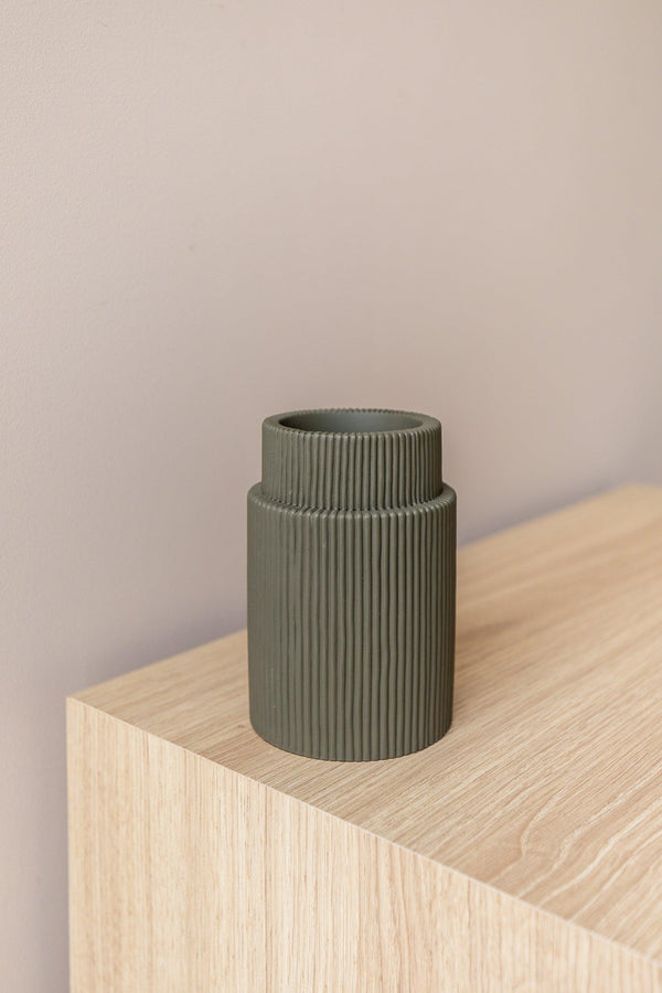 COPO CANELADO VERDE PARA LAVABO Cactos da Maricota