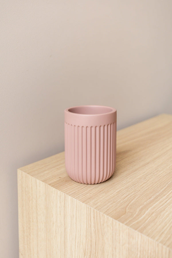 COPO ROSA CANELADO PARA LAVABO Cactos da Maricota