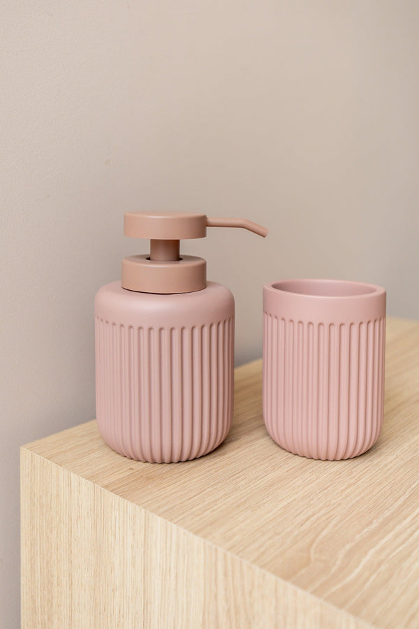 COPO ROSA CANELADO PARA LAVABO Cactos da Maricota
