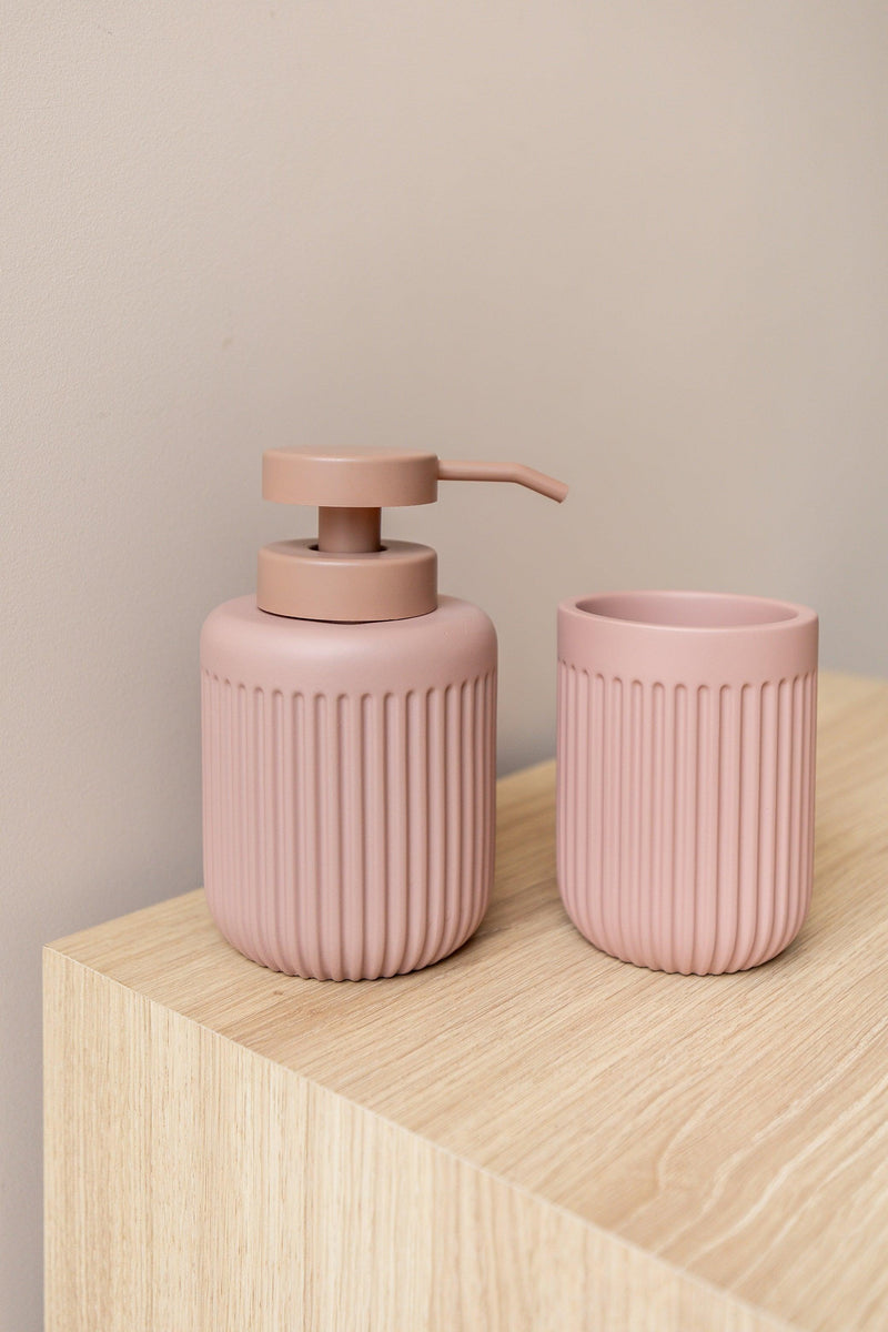 COPO ROSA CANELADO PARA LAVABO Cactos da Maricota