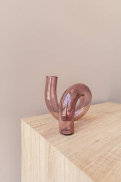 VASO DE VIDRO ROSA - Cactos da Maricota