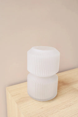 VASO VIDRO FOSCO GELO 12x20CM Cactos da Maricota